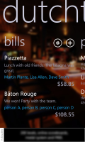 Bills - main screen