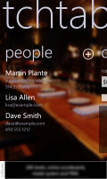 People - main screen