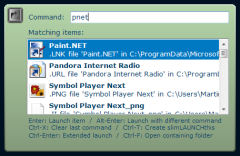 slimLAUNCH - Find and open applications and documents